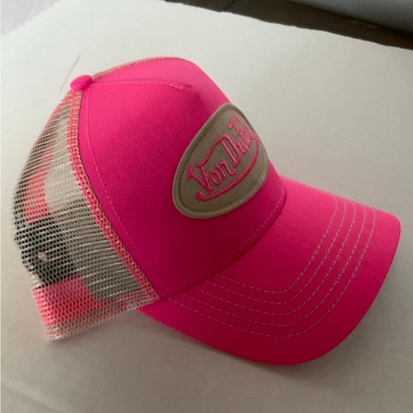 NWT PINK AND CREAM VON DUTCH HAT LAST 1 FIRM $80 - Picture 2 of 5